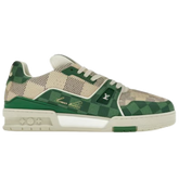 Louis Vuitton Trainer Sneaker Green / Beige / Cream